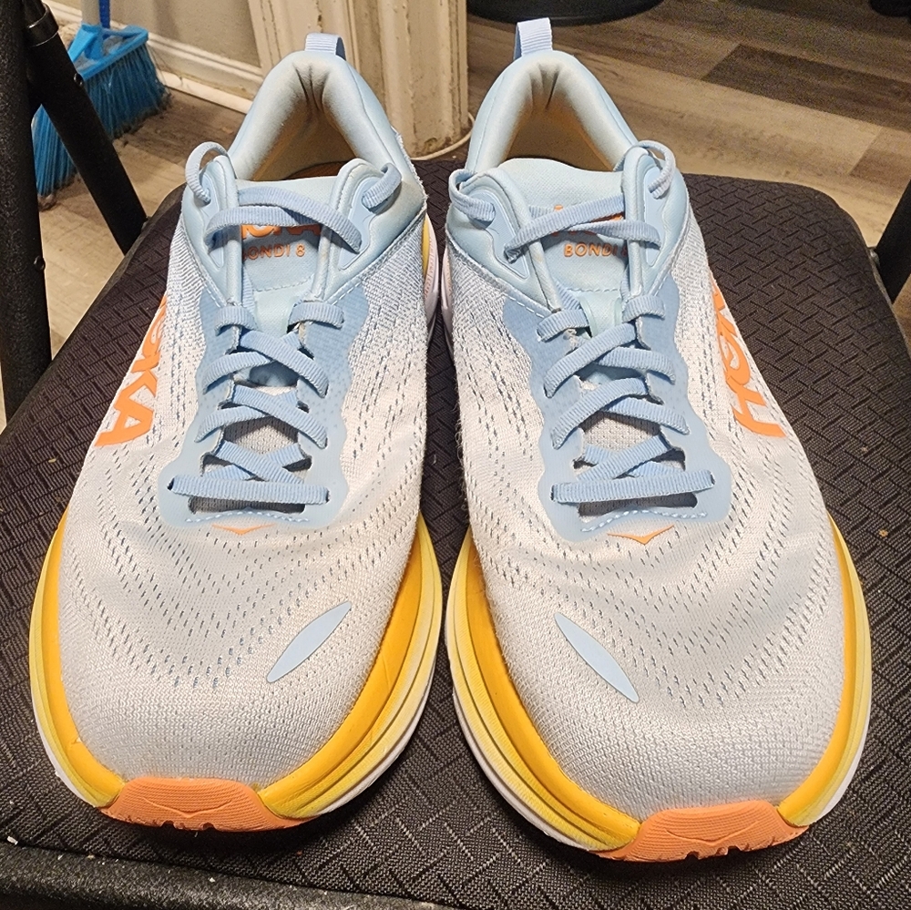 HOKA Blue and Yellow Running Shoes - Picture 2 of 5